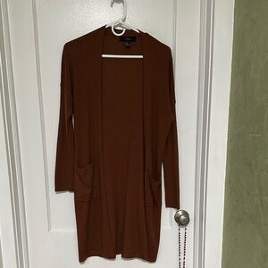 Forever 21 Chocolate Open Front Cardigan